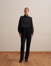 dökümlü palazzo pantolon siyah