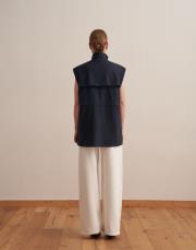 büzdürme cep detaylı yelek lacivert 3