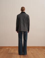 yün karışımlı kapitone mont antrasit 3