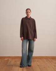 fermuarlı sweatshirt kahverengi