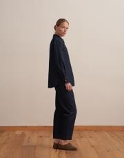 dikiş detaylı denim pantolon mavi 2