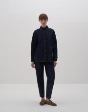 dikiş detaylı denim pantolon mavi 6