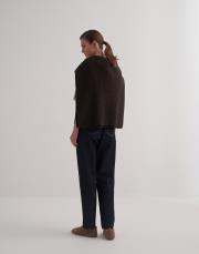 dikiş detaylı denim pantolon mavi 8