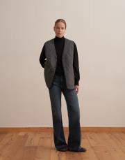 yün karışımlı kapitone yelek antrasit