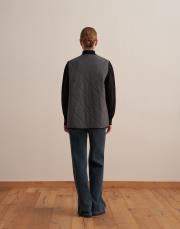 yün karışımlı kapitone yelek antrasit 3