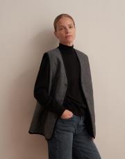 yün karışımlı kapitone yelek antrasit 5