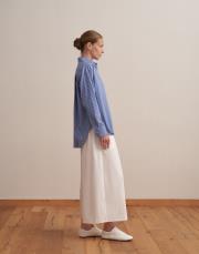 çizgili oversize gömlek mavi 2