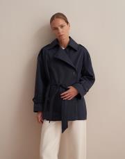 organik koton trençkot lacivert 4