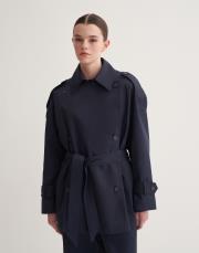 organik koton trençkot lacivert 5