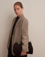 tek düğmeli blazer açık haki 4