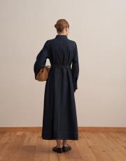 denim gömlek elbise lacivert 3