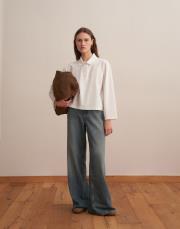 polo yaka tişört ekru