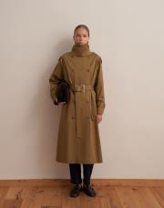 koton kruvaze trençkot zeytin yeşili