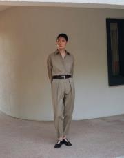 pileli balon pantolon açık haki 5