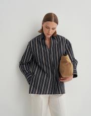 v yaka çizgili gömlek lacivert 7