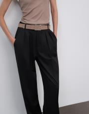 dikdörtgen tokalı süet kemer kum 3