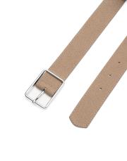 dikdörtgen tokalı süet kemer kum 8