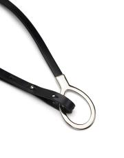 oval tokalı deri kemer siyah 4