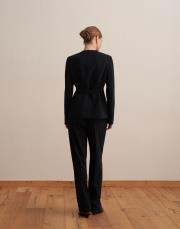 v yaka kruvaze ceket siyah 3