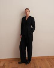 v yaka kruvaze ceket siyah 4