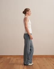 pamuklu halter yaka tişört beyaz 2