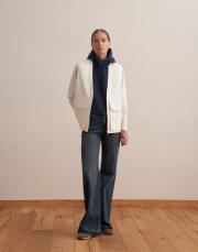 v yaka fermuarlı yelek ekru 2