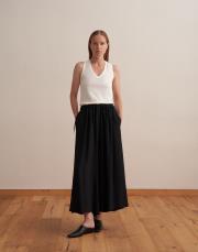 beli ayarlanabilir etek pantolon siyah