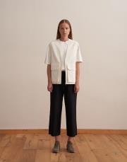 büzgülü pamuklu pantolon lacivert