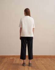 büzgülü pamuklu pantolon lacivert 3