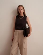 kargo cepli bol pantolon bej 9