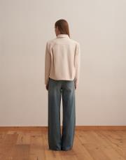 keten karışımlı vatkalı ceket bej 3