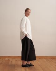 omuz pile detaylı gömlek ekru 2