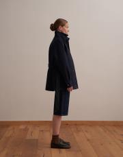 %100 koton cep detaylı parka lacivert 3