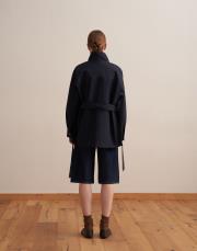 %100 koton cep detaylı parka lacivert 4