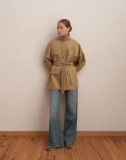 %100 koton cep detaylı parka ıhlamur 5