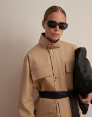 %100 koton cep detaylı parka camel 7