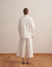 %100 pamuk balon kol gömlek ekru 3