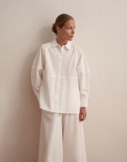 %100 pamuk balon kol gömlek ekru 4