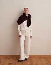 balıkçı yaka triko kazak ekru