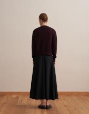 kaplama düğmeli triko hırka bordo 3