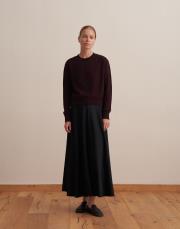 kaplama düğmeli triko hırka bordo 4