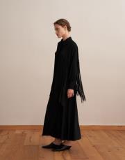 a kesim volanlı etek siyah 7