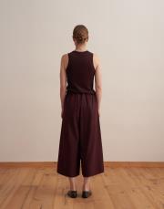 %100 pamuk bol kesim pantolon mürdüm 4