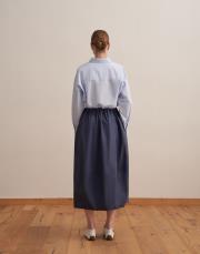 %100 pamuk balon etek koyu indigo 3