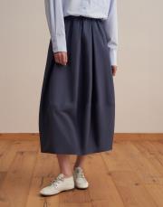 %100 pamuk balon etek koyu indigo 4