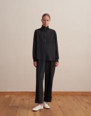 fermuarlı modal spor takım siyah 3