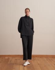 fermuarlı modal spor takım siyah 5