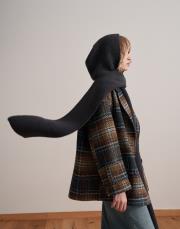 kapüşonlu triko atkı antrasit 2