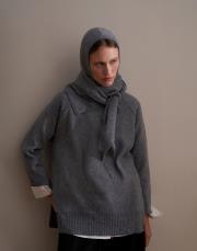 yün karışımlı triko atkı gri 2