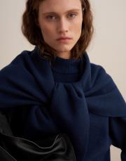 yün karışımlı triko atkı lacivert 4